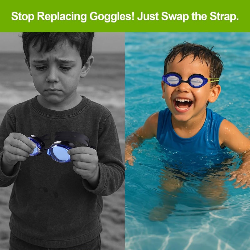 smrtcol Swimming Bungee Goggle Strap-Bungee Cord Straps for Swim Goggles Universal Fit for Adults/Kids - Image 4